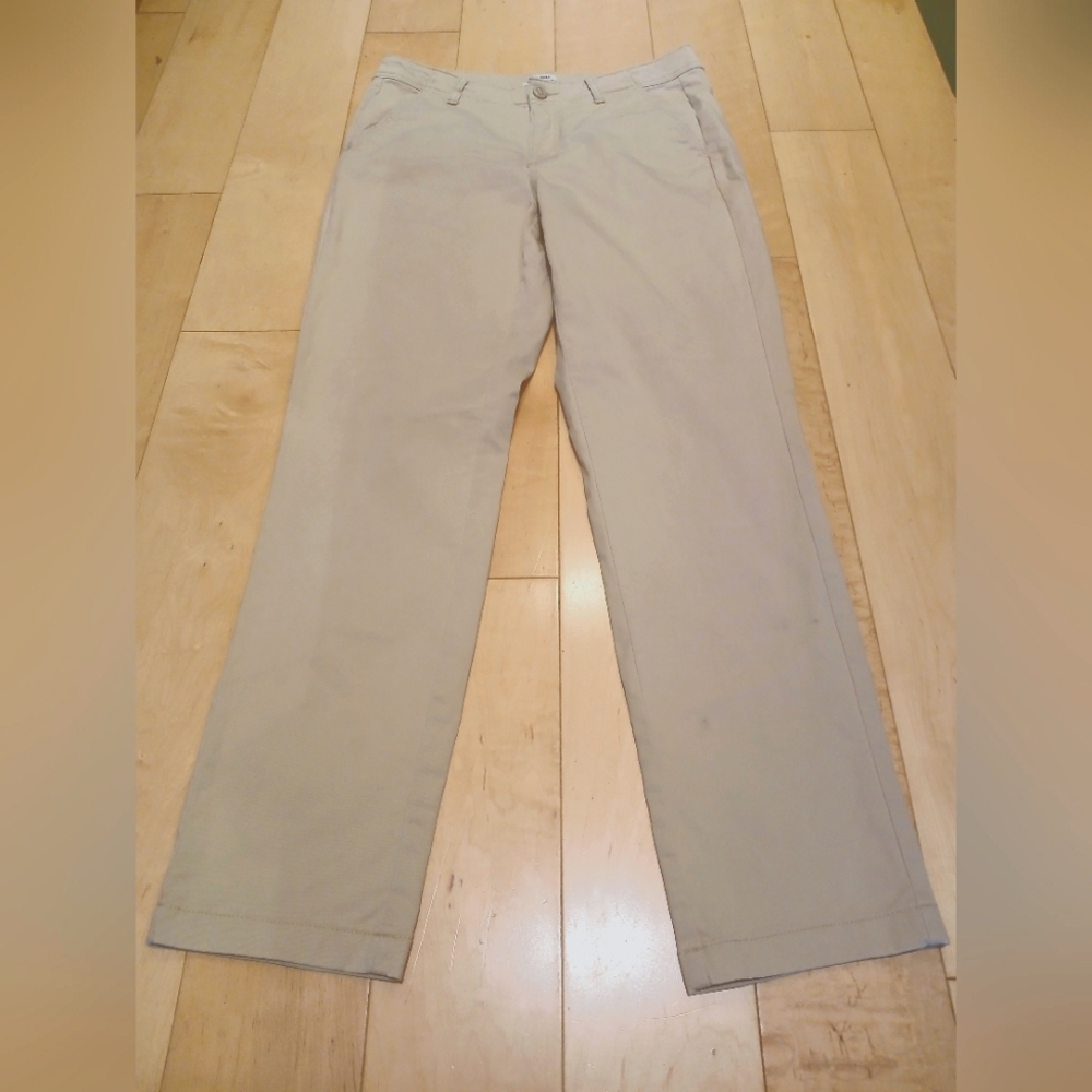 L.L. Bean Favorite Fit Chino Pants Men's 32x29 Tan Flat Front Slash Pocket
